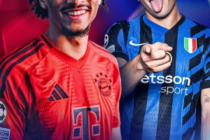 比分直播-拜仁国米决战安联！欧冠官方晒海报预热：萨内与巴雷拉俏皮出镜